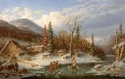 Cornelius Krieghoff Winter Landscape, Laval china oil painting artist